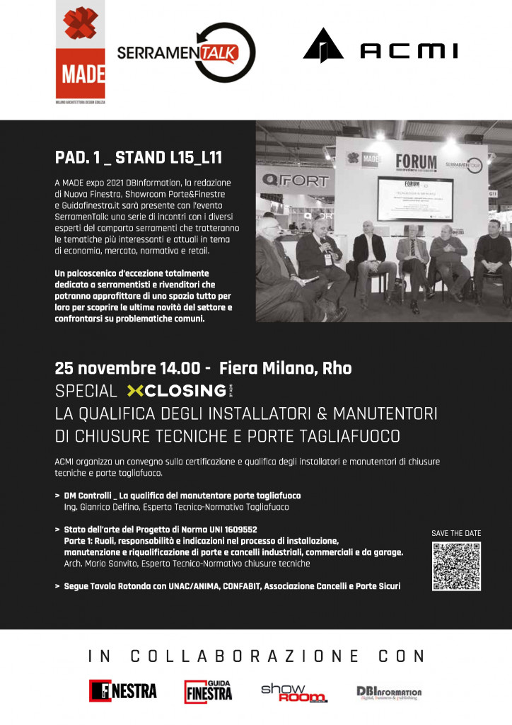 MADE Expo - ACMI Locandina Pad. 1 Stand L15_L11